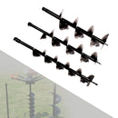 3pcs Spiral Drill Bits 4in/6in/8in Width For Garden Fence Planter and Post Hole Excavator Digger Ground Drilling Tool Borer