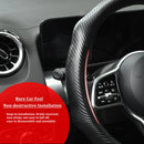For Audi A3 A4 A5 Q3 Q5 Q7 RS3 RS5 Carbon Fiber Pattern Car Steering Wheel Cover Concave and Convex Grip Wear-resistant Non-slip