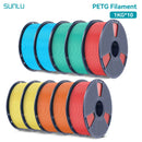 SUNLU 10公斤 PETG/ABS 耗材 10卷 3D打印线材 1公斤/卷 1.75毫米 100% 线材整齐排列 适用于欧美地区3D打印