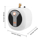 VEVOR Electric Mini-Tank Water Heater 1440W Hot Water Boiler Storage for Kichen Bathroom Restaurant Shelf Wall Floor Mounted
