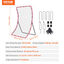 SucceBuy 4 x 5.5ft Baseball And Softball Rebounder Net PitchBack Baseball Trainer Rebound Net All Angle for Grounders Pop Flies