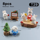 2025 Hot Easter Rabbit Figurine Landscape Home Kawaii Room Decor Dollhouse Miniature Fairy Garden Decoration Accessories Modern