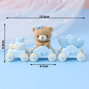 Pink Blue Bear Cake Topper Baby Shower Boy Girl Birthday Party Cake Decor Adult Birthday Gifts Wedding Cake Decorating Baking