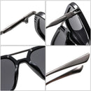 SO&EI Retro Double Bridges Square Men Sunglasses Shades UV400 Fashion Gradient Women Sun Glasses