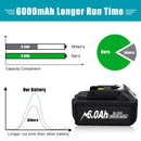 Bonacell 6000mah For Makita BL1830 18V Power Tools Compatible For Makita BL1850 BL1860 BL1890 Replacement Battery And Charger