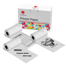 White Non-Adhesive Thermal Paper Sticker Paper for Phomemo M04S/M04AS Bluetooth Thermal Printer Black on White 50mm 107mm 110mm