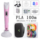 带20/30色PLA耗材的儿童3D打印笔，3D创意玩具儿童礼物，带便携包
