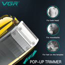 VGR电动剃须刀专业胡须剃须刀往复式光头剃须刀修剪器可充电LED显示屏金色V-332
