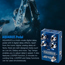 JOYO R-07 AQUARIUS Delay Pedal Multi-mode 8 Digital Delay Effects 5 Minutes Recording Time Looper Function Delay Guitar Pedal
