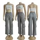 New Straight Cargo Pants Women High Waist Baggy Trousers Casual Wide Leg Slim Vintage Y2K Streetwear Pocket Fashion Casual Pants