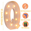 91.5CM DIY Name Giant Led Light Letter Frame Box Wedding Valentine's Day Party Decoration Anniversary Baby Shower Birthday Decor