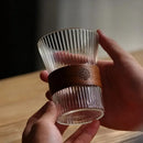 2/4/6pcs Japanese Style Glass Heat Insulation Coffee Milk Mug Walnut Cup Sleeve Drinkware Beautiful Tea Drinking Beer Gift Set