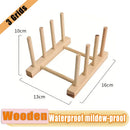 DIY Wooden Drain Rack Kitchen Living Room Organizer Shelf for Plates/Cutting Boards/Plates/Cups/Pot Lid Home Storage