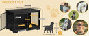 Dog Cage Furniture, 100 Cm Dog Box for Home, Sliding Doors, 2 Doors, Modern Wooden Indoor Dog Box for Small/Medium/Large Dogs