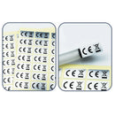 Europe Union Standard CE Trash Bin Label WEEE Recycling Logo Transparent Self-adhesive CE Sticker 200pcs