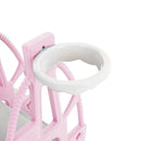 3 in 1 Kids Garden Climber Slide & Swing Set Basketball Hoop Children Playground, Pink