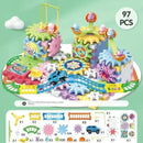 Versatile Electric Rotating Gear Building Block Toys，   Montessori Block Bricks toys  For Children Boys Girl Birthday Gifts