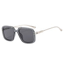 SO&EI Retro Double Bridges Square Men Sunglasses Shades UV400 Fashion Gradient Women Sun Glasses