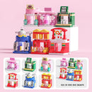 DIY Architecture Store Street View Food House Building Blocks Kit Girls Bricks Classic Movie Model Kids Toys For Children