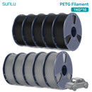 SUNLU 10公斤 PETG/ABS 耗材 10卷 3D打印线材 1公斤/卷 1.75毫米 100% 线材整齐排列 适用于欧美地区3D打印