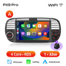 AWESAFE Wireless CarPlay for Apple Android 13 Auto Radio for FIAT 500 Abarth 2007 2008 2009-2015 Multimedia Screen Stereo GPS