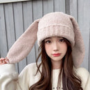Winter Thicken Lambhair ski mask beanie hat for women adventure time Balaclava Spicy Girl Style Hat 3D Rabbit Ear Girlfriend hat