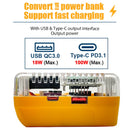 Portable Digital Display Adapter Converter Max 140W Fast Charger for DeWalt 18V Lithium Battery Charger Power Bank USB Type-C