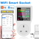 BR Plug Tuya Smart WiFi Socket Digital Current Voltmeter AC Power Meter Time Power Energy Tester Wattmeter US UK AU FR EU Plug