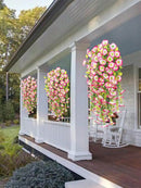 1/2/4pcs Artificial Eucalyptus Silk Flower Vine, UV-Resistant Greenery For Outdoor Hanging, Suitable For Anniversary, Graduation, Wedding, Party, Home, Office, Porch, Garden, Wall Decor In Spring & Summer