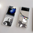 Funny The Nightmare before Christmas Phone Case for Samsung Galaxy Z Flip 3 4 Z Flip 5 Z Fold 4 5G PC Soft Anti-fall Back Cover