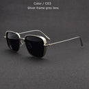 TUZENGYONG Classic Steampunk Sunglasses Fashion Men Women Brand Designer Vintage Square Metal Frame Sun Glasses High Quality