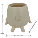 Hanging Hammock Planter Resin Swing Smile Face Planter Creative Cute Plant Succulent Pots for Indoor Outdoor Plant