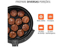 Electric Fryer No Oil/Air Fryer Mondial Pratic AF-35-BF Black 3.5L with Timer - 220V