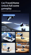 Cooling Magnetic Car Wireless Charger Car Phone Holder Mount Fast Charging for iPhone 15 14 13 Pro Suction Cup Vacuum Foldable