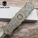 Quick-Open Tactical Folding Knife with 5CR15MOV Blade, Stainless Steel Handle & Waist Clip - Perfect for Outdoor Rescue & EDC