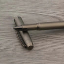 classical Metal Fountain Pen carve art gift F Nib gray Business Office School Supplies Writing