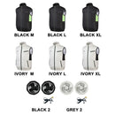 2024 Cooling Vest Ice Fan Vest Heat Resistant Sleeveless Workwear Breathable Wearable Cooling Fan Vest for Hot Weather Work