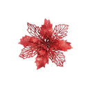 5pcs 9cm Large Artificial Flowers Christmas Tree Pendant Hollow Simulated Flower Christmas Decoration For Wedding Party New Year