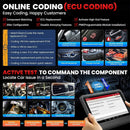LAUNCH X431 PRO V5.0 Car Diagnostic Tools DBScar VII VCI CAN FD DOIP Auto OBD OBD2 Scanner 38+ Reset ECU Coding Bidirectional