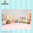 New Keeppley Building Block Sanrio Kuromi Half Mermaid Original Cute Cartoon Assembly Model Decoration Children's Toys Girl Gift