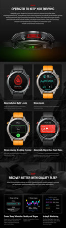 NEW Stratos 4 GPS Smart Watch 1.43 AMOLED Display Built-in Compass Barometric Altimeter Flashlight Voice Call Smartwatch
