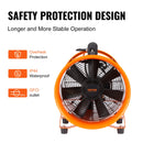 SucceBuy Industrial Exhaust Fan 10/12 inch Ventilation Fan Ventilator with 5M PVC Duct Exhaust Blower for Home Workplace Factory
