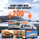 SucceBuy 车顶行李架横杆，适用于 2014-2021 款斯巴鲁森林人，带高架侧轨，载重 200 磅，可用于货物架