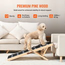 SucceBuy Dog Ramp Folding Ladder Anti-slip High Adjustable Wooden Pet Ramp Removable for Small Old Dog Climb Stairs Sofa Car Bed