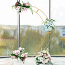 7.5ft Gold Metal Crescent Moon Wedding Arch Stand, Curved Flower Balloon Frame