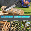 Mini Chainsaw Cordless 6-Inch Handheld Small Chain Saw with Battery, Blue 21V Battery Powered Portable Electric Mini Chainsaw with Safety Lock for Courtyard Garden Household Tree Branch Trimming（Installed and ready to use i