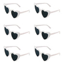 8pcs/6pcs Bachelorette Hen Party Sunglasses Black Heart Shaped Glasses Bride To Be Bridesmaid Gifts Wedding Bridal Shower Decor
