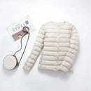 2024 New European Women Spring Autumn Light Duck Down Fabric Lightweight Coat Female Windbreaker Parka Down Jackets Plus Coats