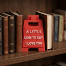 3D Printed Mini "I Love You" Sign - Plastic Desktop Decoration Suitable for Valentine's Day Gift, Wedding