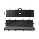 SucceBuy Rifle Hard Case Portable Long Gun Storage Suitcase W/ 2 Casters Shockproof & Waterproof Airsoft Rifle Protective Case